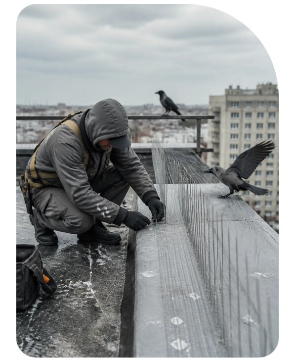 Защита от ворон под ключ в Искитиме по цене от 5096 р. | Сенат-Скм